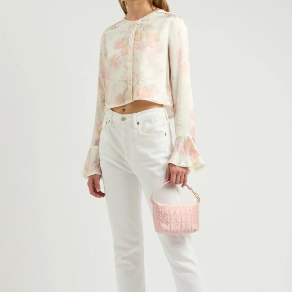 Loveshackfancy Loveshackfancy Silk Button Down Bl… - image 7